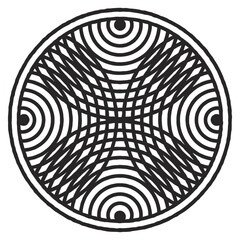 Abstract geometric symbol with Pre-Columbian style, vector illustration