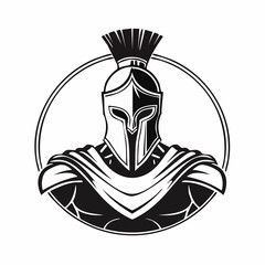 Spartan Soldier Warrior Image Vector. Strong Warrior Spartan Soldier Shield Stock Vector.