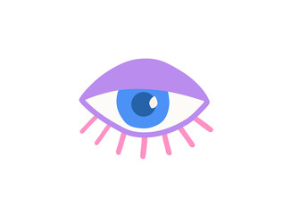 Lavender eye with lashes