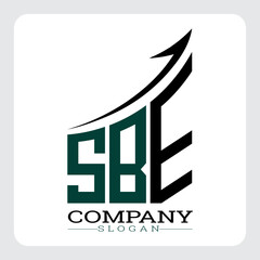 SBE Company Logo Design Growth vector, SBE Upward Arrow Business Success Logo vector, SBE Corporate Branding Logo , SBE logo design, SBE simple and modern logo, SBE business finance logo design, etc.