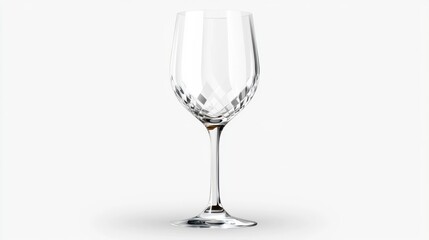 Stylized Art Deco-inspired wine glass with metallic details and graceful geometric shapes, arranged symmetrically on a plain background, evoking vintage opulence and refined modern elegance.