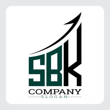 SBK Company Logo Design Growth vector, SBK Upward Arrow Business Success Logo vector, SBK Corporate Branding Logo , SBK logo design, SBK simple and modern logo, SBK business finance logo design, etc.