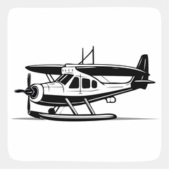 Seaplane Vector Image. Seaplane Aircraft Illustration Design Vector.