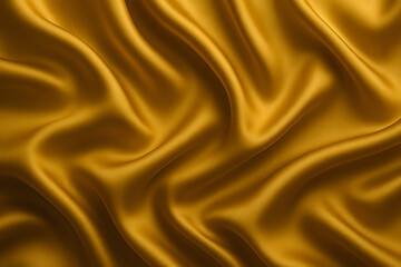 Obraz premium Golden Satin Fabric Background – Luxurious Gold Textile Texture for Elegant Design