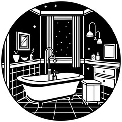 illustration of a bathroom with a shower