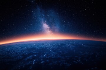 Sunrise on Earth Seen from Space