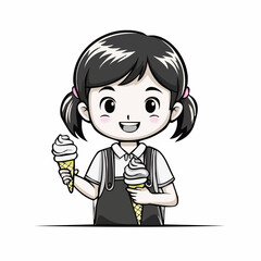 Silhouette A Woman Writing Images vector isolated on white background.