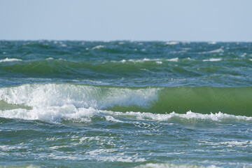 rolling sea waves