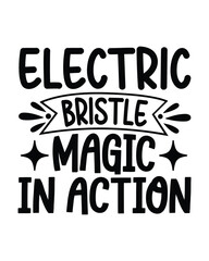 Obraz premium Electric Bristle Magic In Action- Electric Toothbrushes T‑shirt Design Style and Function in Every Brush