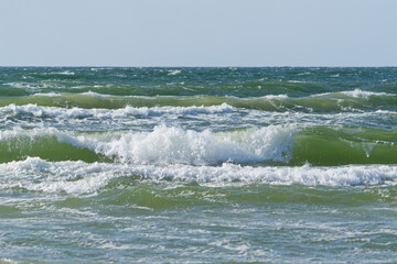 rolling sea waves