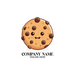 Sweet Delight: A cheerful cookie with a charming smile invites a moment of pure enjoyment. This captivating design adds a touch of fun and a memorable branding potential.