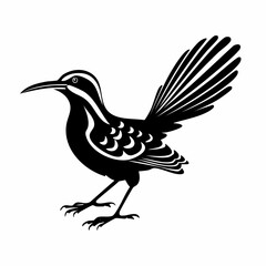 Roadrunner vector illustration. Roadrunner silhouette vector illustration