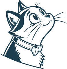 Cute Feline Logo Design Template for Pet Care Business Cat Adoption Center and Animal Welfare Campaigns