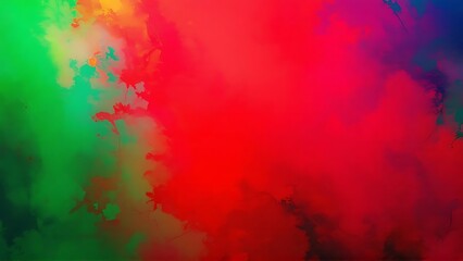 Obraz premium Vibrant crimson green abstract flow yellow