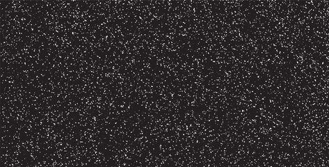 Fototapeta premium Snow, stars, twinkling lights, rain drops on black background. Abstract vector noise. Small particles of debris and dust. Distressed uneven grunge texture overlay.