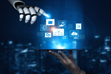 AI coordinating business infrastructure, managing digital systems, synchronizing cloud platforms,...