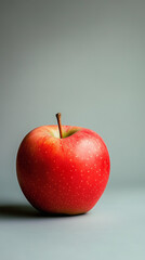 Red apple with photo shoot in photo studio