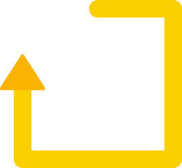 Arrow vector forming a closed square shape with directional corners along each edge.