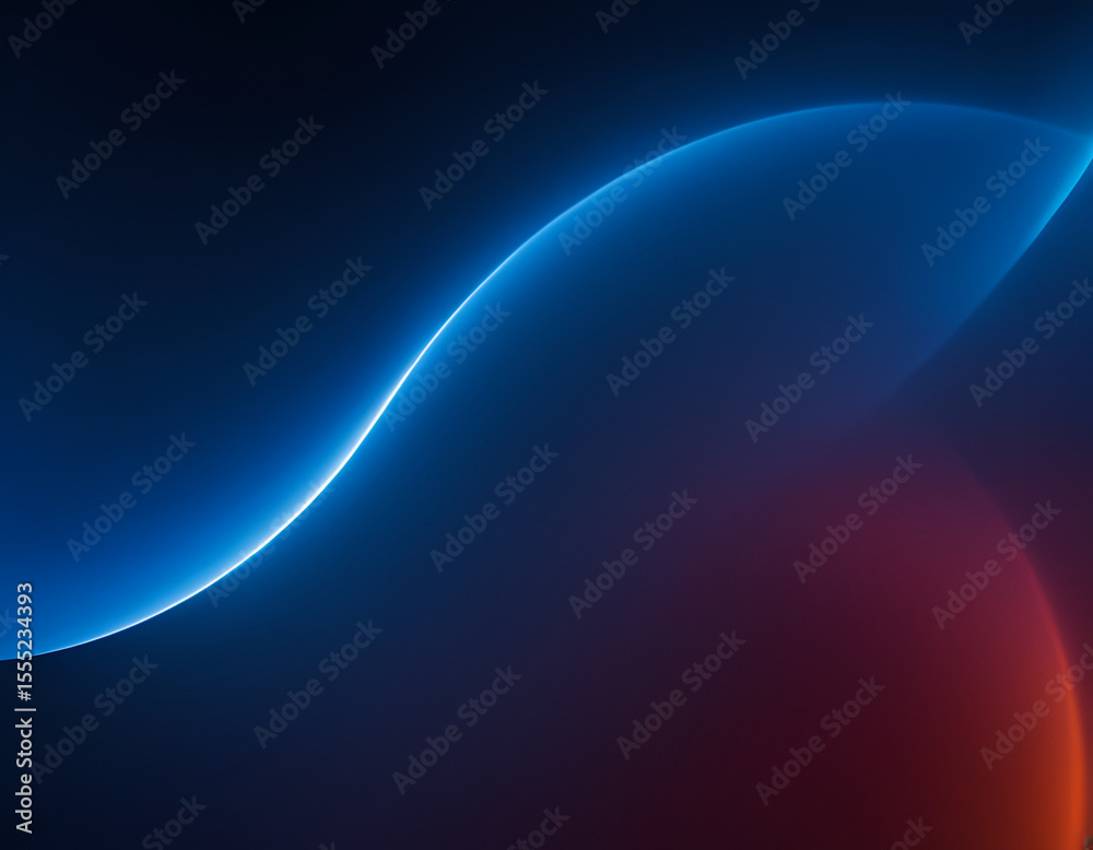 Fototapete abstract soft blue wave background. 3d blue background with blue lines curved wavy sparkle with copy