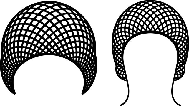 Hairnet silhouette mesh pattern
