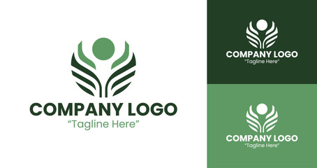 Modern Company Logo with Abstract Elements for Corporate Branding and Identity