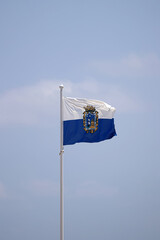 Flag of the city of Santander, in Cantabria, Spain