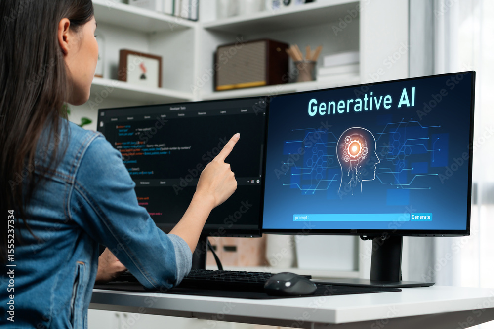 Aufkleber generative ai virtual assistant tools for prompt engineer and user for ease of engage artificial int