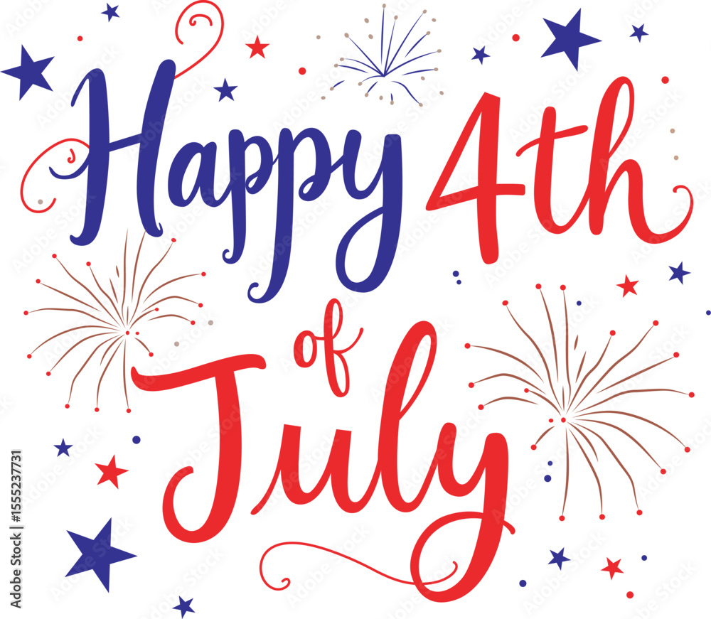 Fototapete usa holiday greeting vector typography.a vector typography design for the usa's national holiday. th