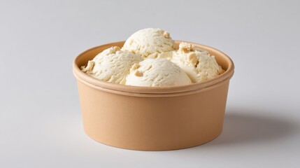 Ice Cream Container Round Cardboard Frozen Presentation