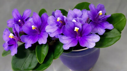 blue hyacinth in a pot