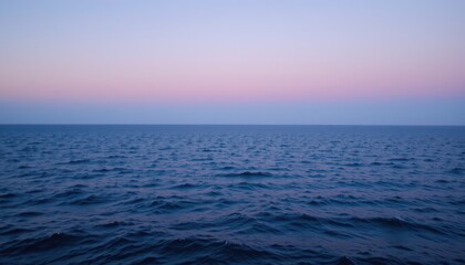 Obraz premium blue background of an evening calm on the baltic sea, optimize with ample copy space for photo use, clear and focused positioning of the subject at the top.
