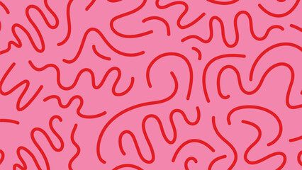 Red Ribbon Curl Background