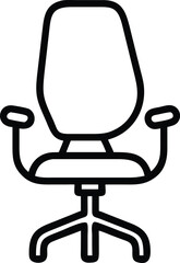 An ergonomic black leather office chair with wheels, isolated on white, is a comfortable business furniture object