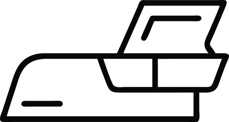 Vector illustration of business objects: a car with a sign, a computer, and metal tools