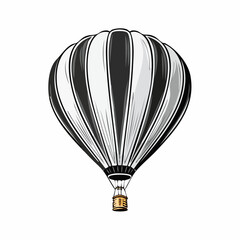 Obraz premium Beautiful Travel Hot Air Balloon Image Vector isolated on white background.