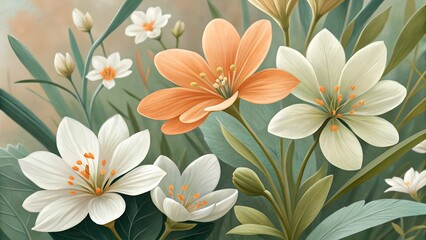 illustration featuring a close up look at beautiful