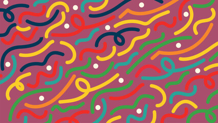 Energetic pink abstract squiggle background
