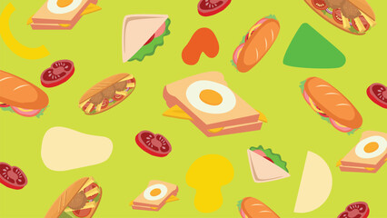 Egg toast sandwich background