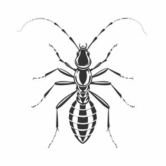 Termite Vector Images. Termite Minimalist Vector Design on white background.