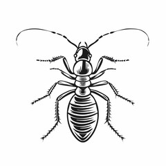 Termite Vector Images. Termite Minimalist Vector Design on white background.