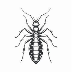 Termite Vector Images. Termite Minimalist Vector Design on white background.