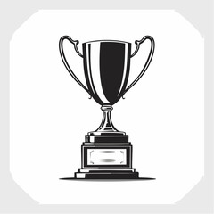 Winner Award Champion Trophy image vector isolated on white Background.