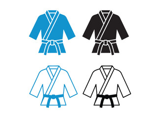 Karate uniform vector  illustrator in white background