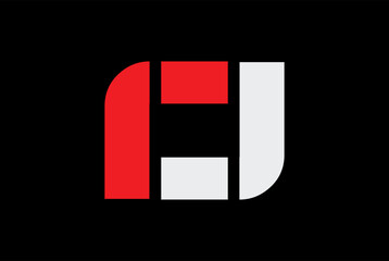 RJ OR JR initial letter logo vector illustration - RJ vector logo illustration.