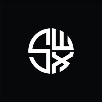 SWX logo SWX icon SWX monogram SWX letter minimalist Circle flat Unique modern abstract logo design.