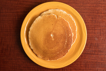 Two pancakes on a plate