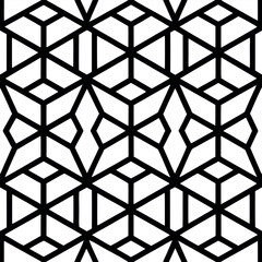Fototapeta premium A seamless pattern featuring intricate, repeating geometric shapes.