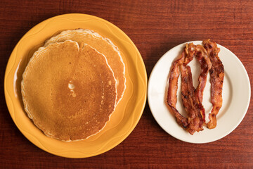 Pancakes with bacon