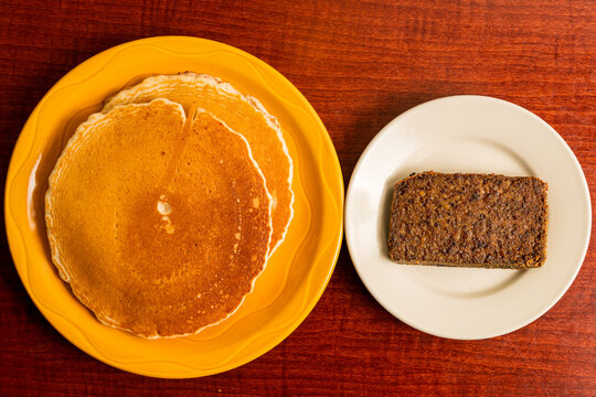 Pancakes with scrapple
