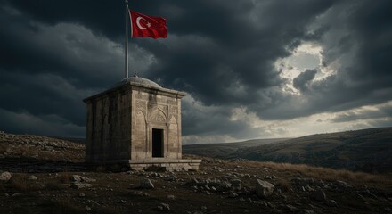 
flag, turkey, turkish, button, icon, symbol, turkish flag, caliphate flag, flag on the boat mast, flag on the mountain top, badge, button, country, epaulette, collar crest, coat of arms, national, ba